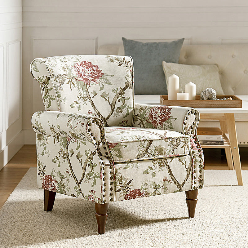 Artemisa Modern Floral Pattern Upholstered Armchair