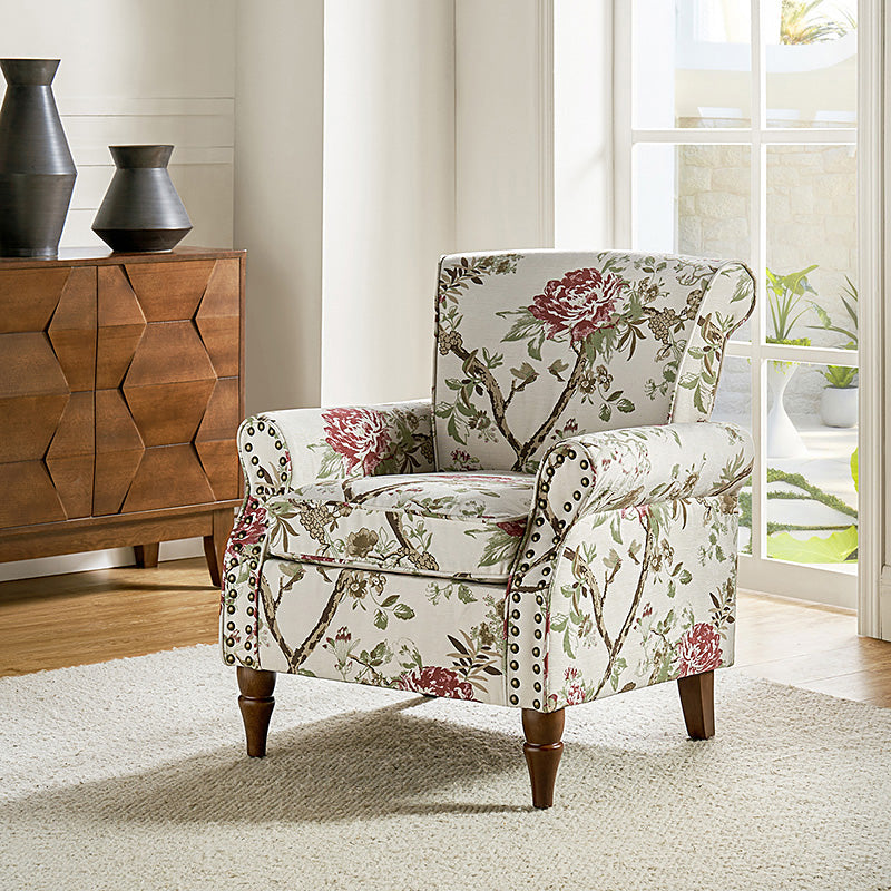 Artemisa Modern Floral Pattern Upholstered Armchair