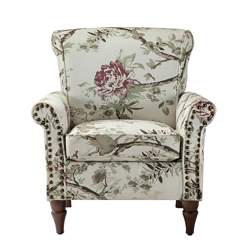 Artemisa Modern Floral Pattern Upholstered Armchair