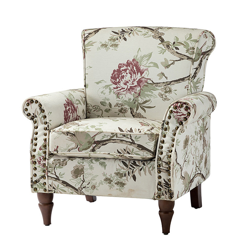 Artemisa Modern Floral Pattern Upholstered Armchair