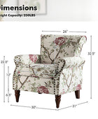 Artemisa Modern Floral Pattern Upholstered Armchair