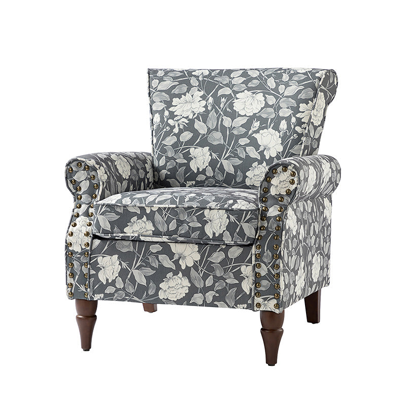 Artemisa Modern Floral Pattern Upholstered Armchair