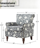 Artemisa Modern Floral Pattern Upholstered Armchair