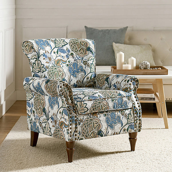 Artemisa Modern Floral Pattern Upholstered Armchair