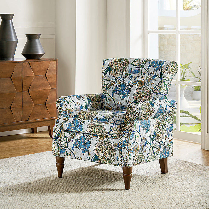 Artemisa Modern Floral Pattern Upholstered Armchair