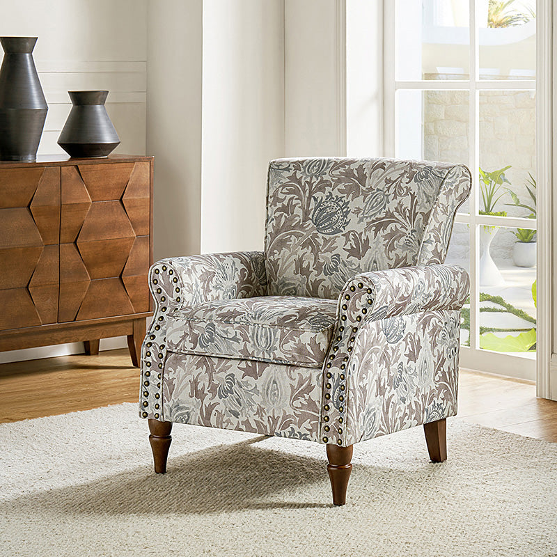 Artemisa Modern Floral Pattern Upholstered Armchair