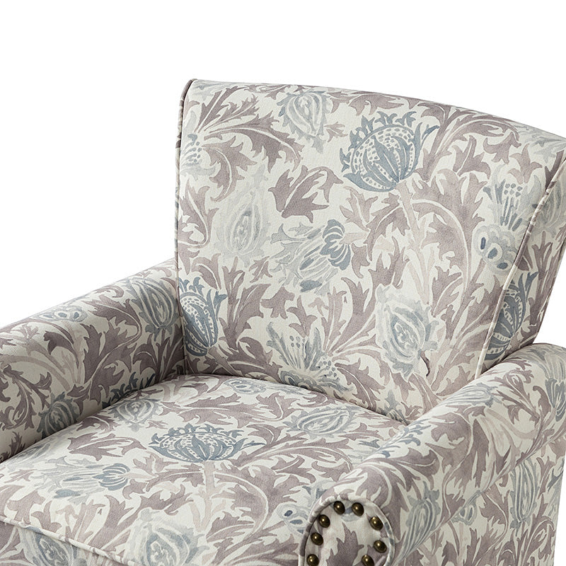 Artemisa Modern Floral Pattern Upholstered Armchair