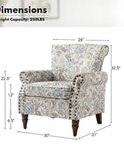 Artemisa Modern Floral Pattern Upholstered Armchair