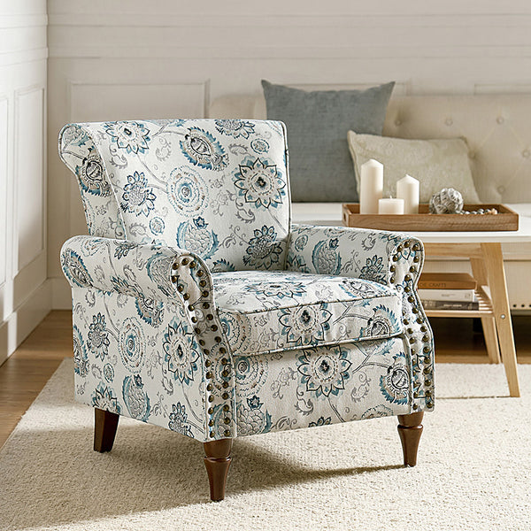 Artemisa Modern Floral Pattern Upholstered Armchair