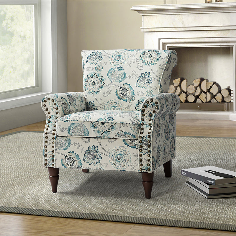 Artemisa Modern Floral Pattern Upholstered Armchair - Hulala Home