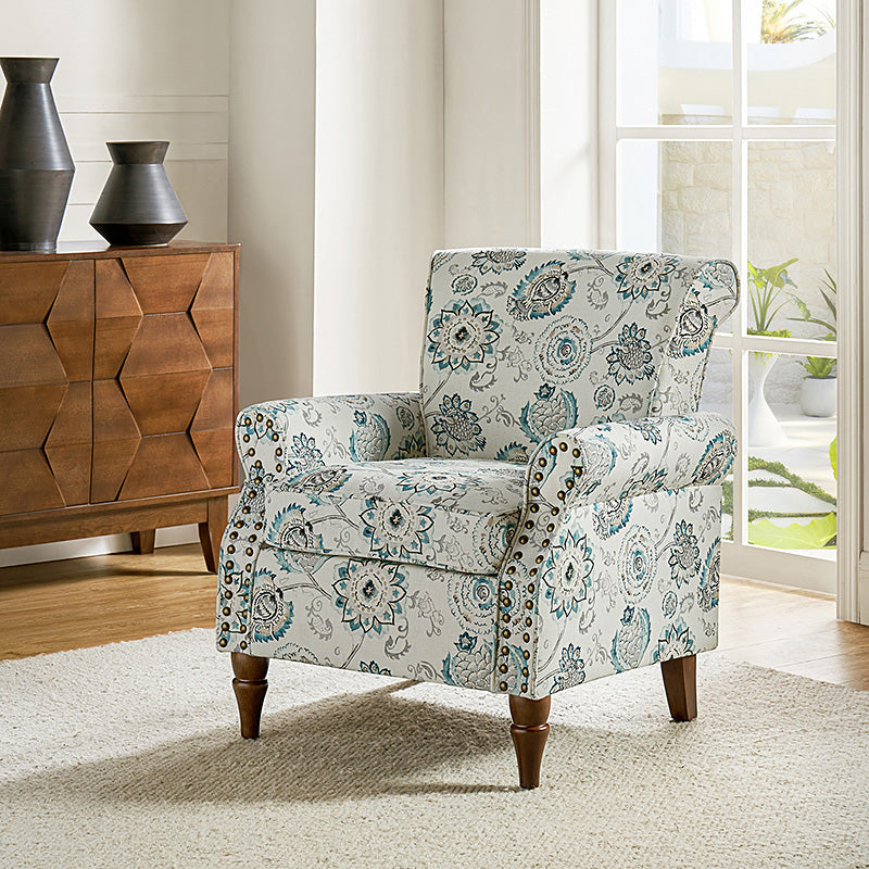 Artemisa Modern Floral Pattern Upholstered Armchair