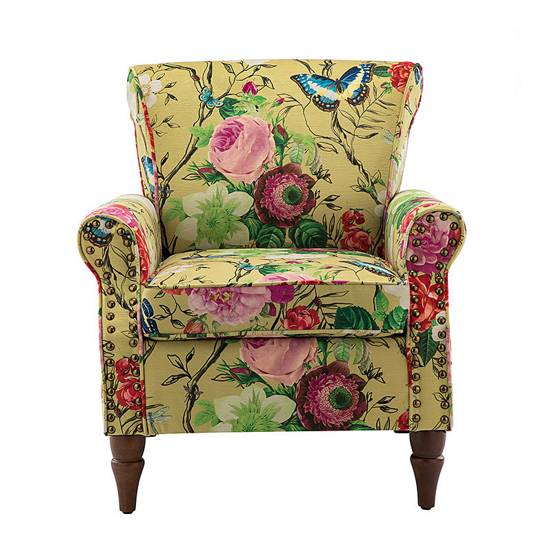 Artemisa Modern Floral Pattern Upholstered Armchair