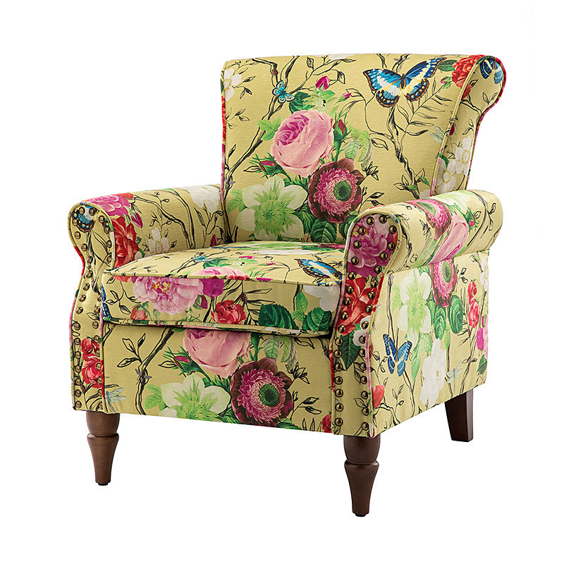 Artemisa Modern Floral Pattern Upholstered Armchair