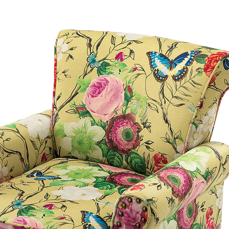 Artemisa Modern Floral Pattern Upholstered Armchair