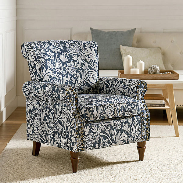 Artemisa Modern Floral Pattern Upholstered Armchair