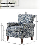 Artemisa Modern Floral Pattern Upholstered Armchair