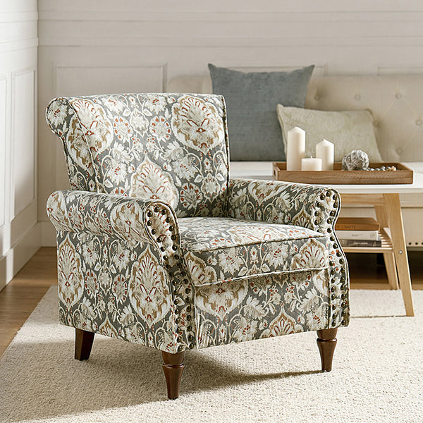 Artemisa Modern Floral Pattern Upholstered Armchair