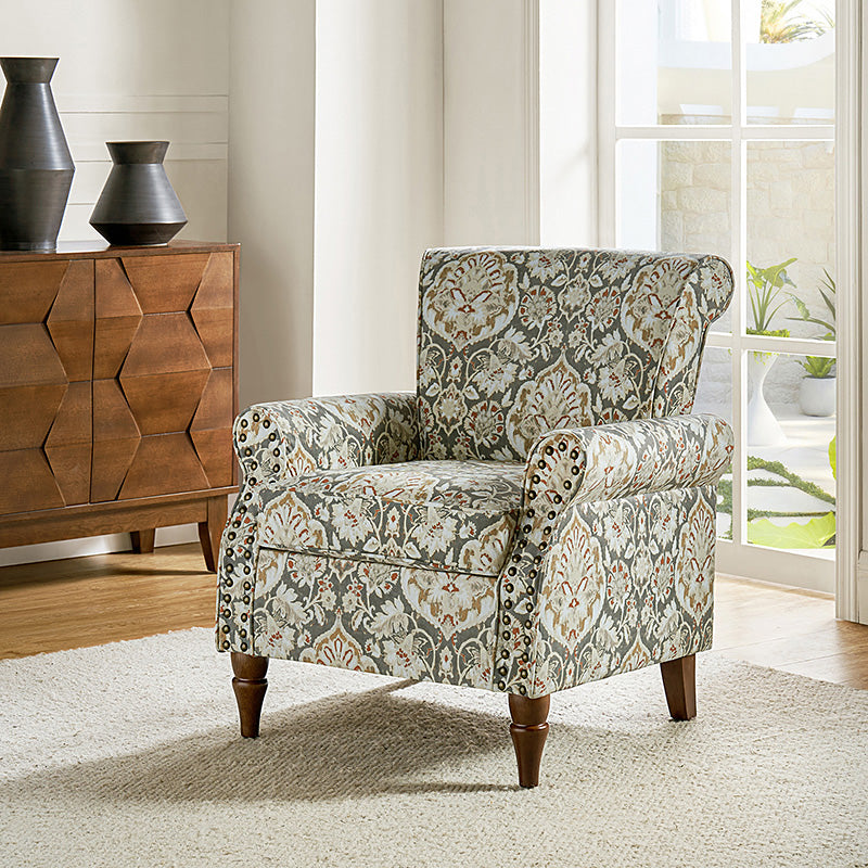 Artemisa Modern Floral Pattern Upholstered Armchair