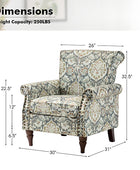 Artemisa Modern Floral Pattern Upholstered Armchair