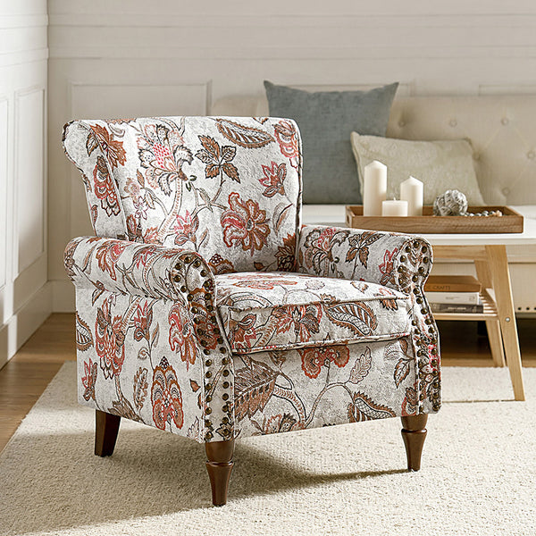 Artemisa Modern Floral Pattern Upholstered Armchair