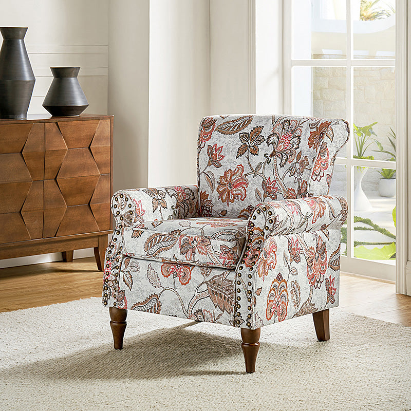 Artemisa Modern Floral Pattern Upholstered Armchair