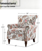 Artemisa Modern Floral Pattern Upholstered Armchair