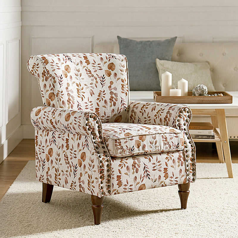 Artemisa Modern Floral Pattern Upholstered Armchair