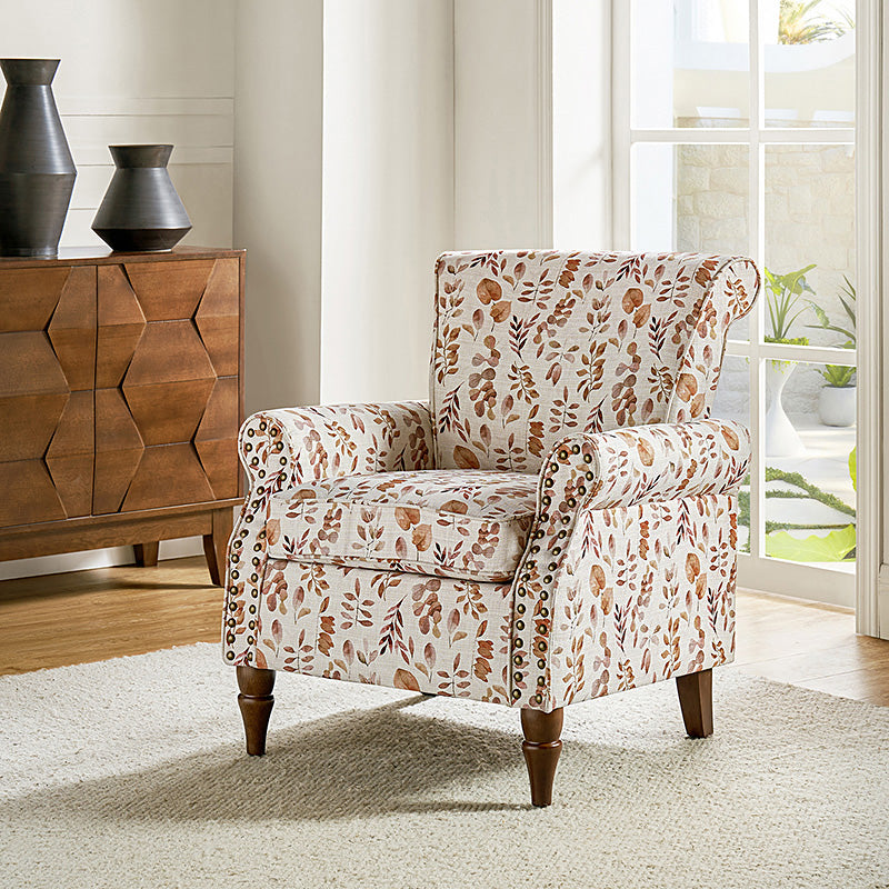 Artemisa Modern Floral Pattern Upholstered Armchair