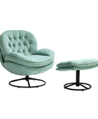 Lerate Modern Swivel Lounge Chair and Ottoman