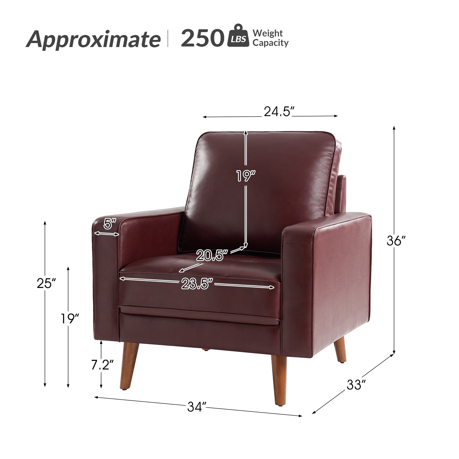 Amanda Genuine Leather Armchair