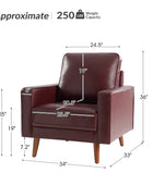 Amanda Genuine Leather Armchair