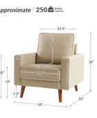 Amanda Genuine Leather Armchair