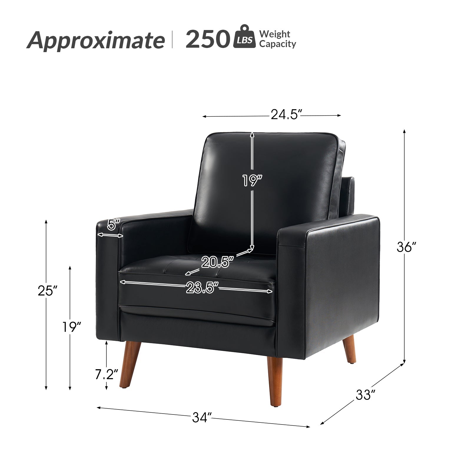 Amanda Genuine Leather Armchair