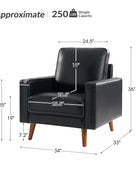 Amanda Genuine Leather Armchair