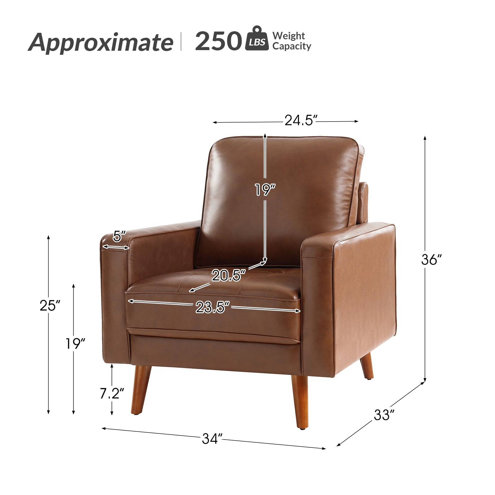 Amanda Genuine Leather Armchair