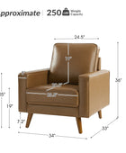 Amanda Genuine Leather Armchair