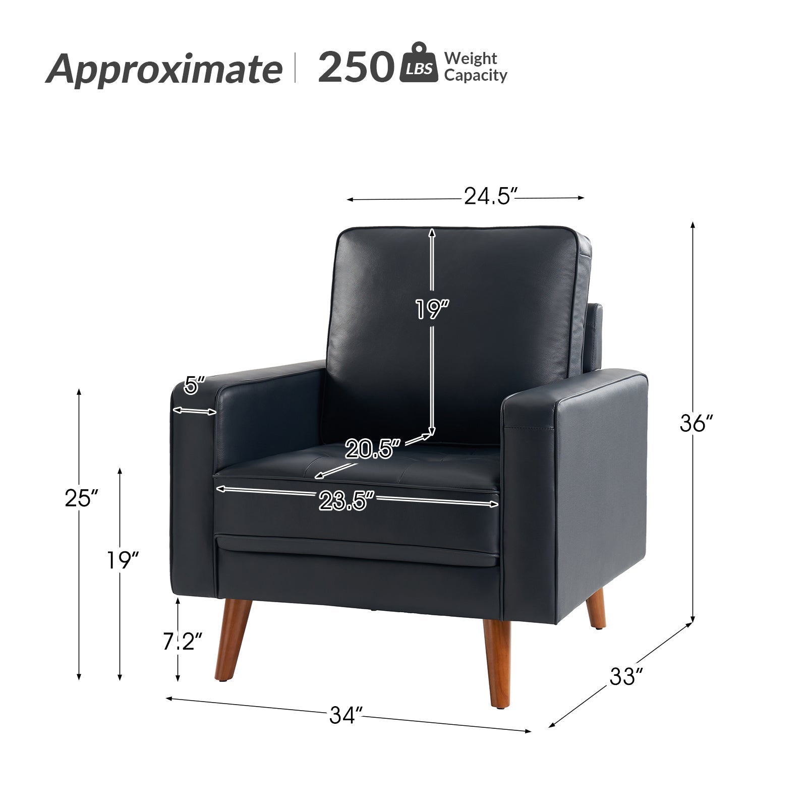 Amanda Genuine Leather Armchair