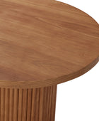 Laurenzo Adjustable Solid Wood Base Oval Coffee Table with Convertible Nesting Design