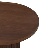 Laurenzo Adjustable Solid Wood Base Oval Coffee Table with Convertible Nesting Design