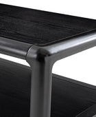 Arved Modern Solid Wood Coffee Table with Open Storage Compartment and Rounded Corners