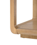 Arved Modern Solid Wood Coffee Table with Open Storage Compartment and Rounded Corners