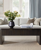 Filipo Modern Fluted Coffee Table with Drawers