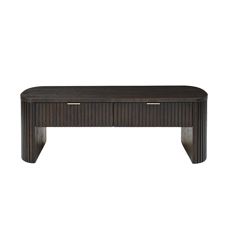 Filipo Modern Fluted Coffee Table with Drawers