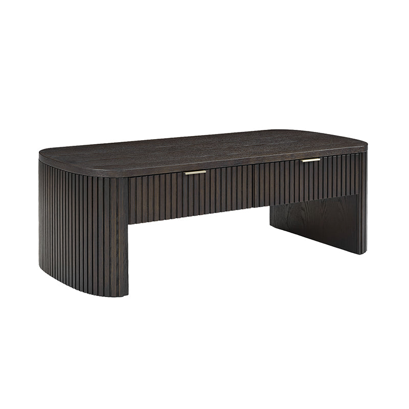 Filipo Modern Fluted Coffee Table with Drawers