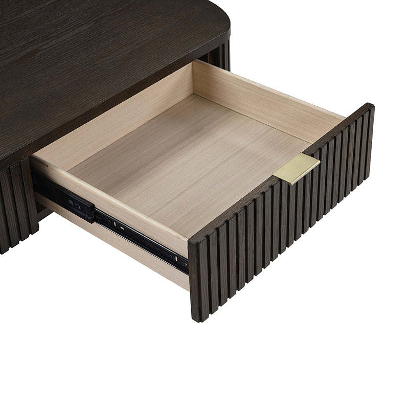Filipo Modern Fluted Coffee Table with Drawers
