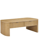 Filipo Modern Fluted Coffee Table with Drawers
