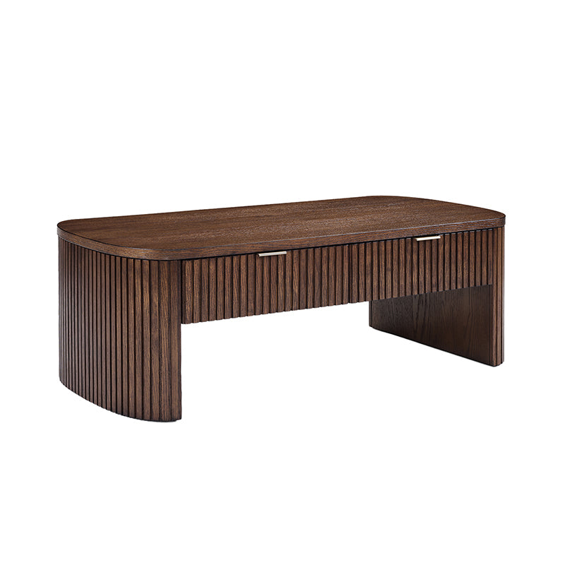 Filipo Modern Fluted Coffee Table with Drawers