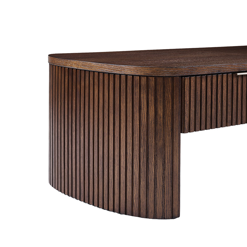 Filipo Modern Fluted Coffee Table with Drawers