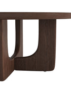 Gala Modern Round Coffee Table with Oak Veneer Top & Wood Legs