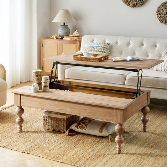 Cynthia Lift Top 4 Legs Coffee Table with Storage